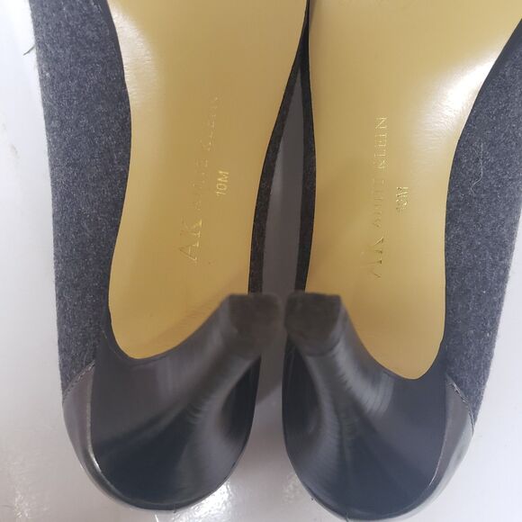 Anne Klein Women’s Two-Tone Grey Penny Loafer High Heels Size 10M Pre-Owned Good - Picture 14 of 15